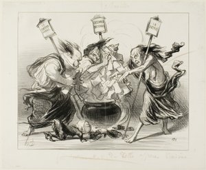 Demasiados cocineros estropean el caldo, plato 129 de Actualités de Honoré Victorin Daumier