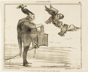 Dos Grandes Duques parten hacia Sebastopol, lámina 166 de Actualités de Honoré Victorin Daumier