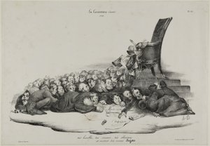 Súbditos muy humildes, muy obedientes, muy sumisos y, sobre todo, muy voraces, placa 136 de Honoré Victorin Daumier
