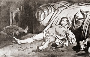 Le Massacre de la rue Transnonain, de la litografía de Honore Daumier, de The Print-Collector