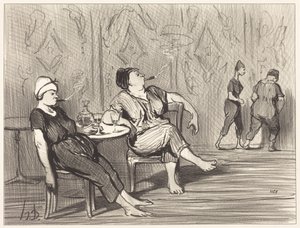 En el puesto de bebidas de Honoré Daumier