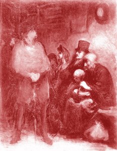 Una sala de espera, Exposición Daumier en la Galería Durand-Ruel en 1878 de Honoré Daumier