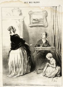 ¡Ah!... ¿Qué singular educación le dan a su hija?... de Honoré Daumier