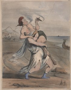 Historia Antigua, no. 13: El Rapto de Helena de Honoré Daumier