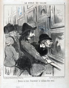 Obra de Honore Daumier (1808-1879). Charivari data de 1852: Serie LE PUBLIC DU SALON - "Artistas examinando la pintura de un rival" MUSEO DE BELLAS ARTES - PALAIS LONGCHAMP, MARSELLA