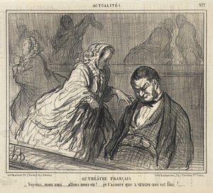 En el Théâtre Français... de Honoré Daumier