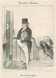 Bienvenido quien trae de Honoré Daumier