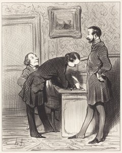 Es precisamente porque es su amigo... de Honoré Daumier