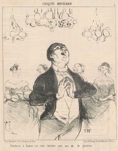 Tratando de fascinar a una rica ... de Honoré Daumier