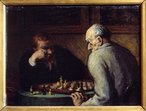 Los jugadores de ajedrez de Honoré Daumier