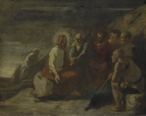 Cristo y sus discípulos de Honore Daumier