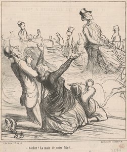 ¡Cochero! ¡La mano de nuestra hija! de Honoré Daumier