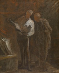 Coleccionismo de grabados, c.1870-73 (óleo sobre lienzo)