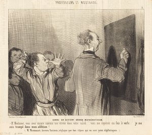 Cómo se convierte uno en un gran matemático de Honoré Daumier