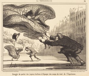 Peligro de llevar faldas globo... de Honoré Daumier