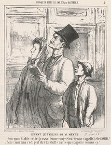 Frente al cuadro de M. Manet de Honoré Daumier