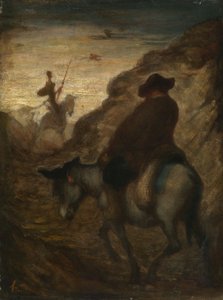 Don Quijote y Sancho Panza, c.1864-65 (óleo sobre lienzo) de Honoré Daumier