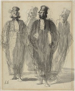 Cuatro abogados de Honoré Daumier