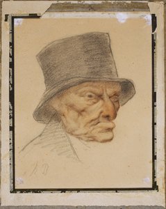 Cabeza de un anciano de Honoré Daumier