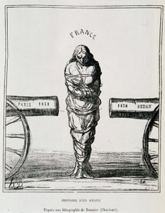 Historia de un Reino: Francia atrapada entre París 1851 y Sedan 1870 - litografía por Honoré Daumier publicada en “Le Charivari”, sd. circa 1871 de Honoré Daumier