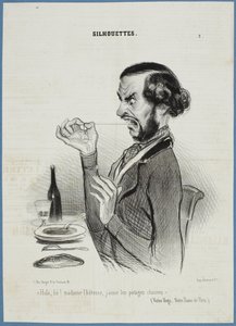 ¡Espere! Camarera, prefiero las verduras bien afeitadas. de Honoré Daumier