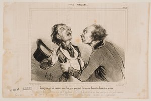 El inconveniente de hablar con la gente... de Honoré Daumier