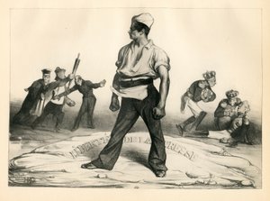 La Caricatura (1830) política, Satírico en N & B de Honoré Daumier