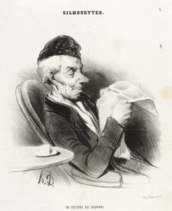 La lectura del periódico de Honoré Daumier