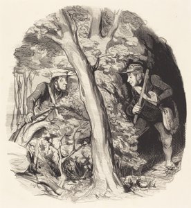 El Encuentro en el Bosque de Honoré Daumier