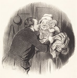 La visita a la nodriza de Honoré Daumier