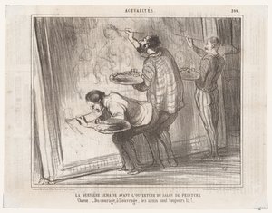 La última semana antes de la apertura del Salón de pintura... (Actualidad), de Le Charivari de Honoré Daumier