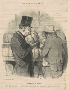 El aficionado a los melones de Honoré Daumier