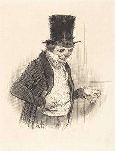 El portero en rondas de visitas... de Honoré Daumier