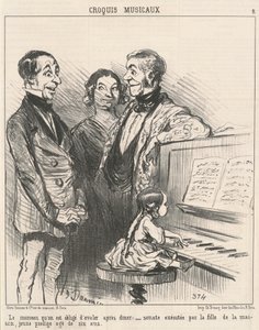 El trozo que uno está obligado a tragar... de Honoré Daumier