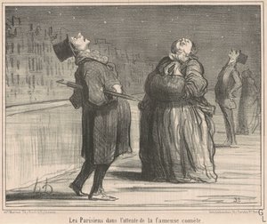Los parisinos en espera de ... de Honoré Daumier