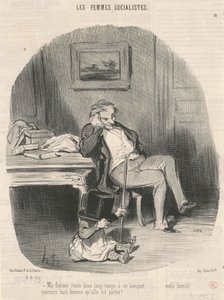 Mi esposa se queda mucho tiempo en ese banquete... de Honoré Daumier