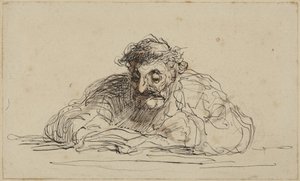 Hombre leyendo de Honoré Daumier