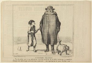 El señor Prudhomme, filántropo, número 291 de la serie Actualités de Le Charivari de Honoré Daumier