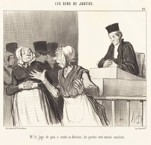 El Sr. juez de paz ha tomado su decisión... de Honoré Daumier