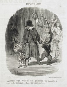 ¡Oh! Papá, papá... ahí hay un hermoso Polichinela... de Honoré Daumier