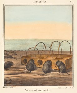 Nicht einladend für die anderen de Honoré Daumier