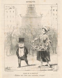 Plaza de la Bastilla de Honoré Daumier