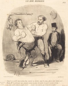 Cuando en sociedad quieran aceptar un... trago... de Honoré Daumier