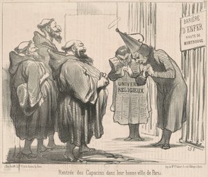 Regreso de los capuchinos en... París de Honoré Daumier