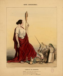 Revista caricaturesca n.º 9: Lucrecia y los Burgraves. Lucrecia, en nuestros días, por un destino más hermoso... de Honoré Daumier