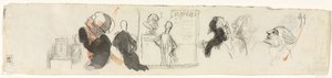 Bocetos de varias figuras (verso)