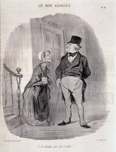 El buen burgués: “¡Se ha convertido en propietario!” - por Honoré Daumier, en “Le Charivari” del 06/10/1846 de Honoré Daumier
