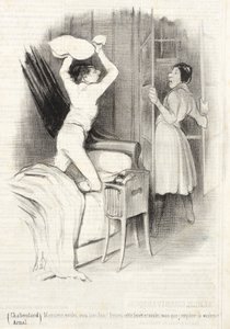 Théâtre du Vaudeville - Pasada la medianoche de Honoré Daumier