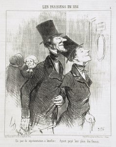 ¡Un día de función benéfica! de Honoré Daumier