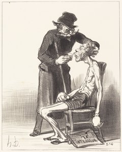 Un luchador desdichado de Honoré Daumier